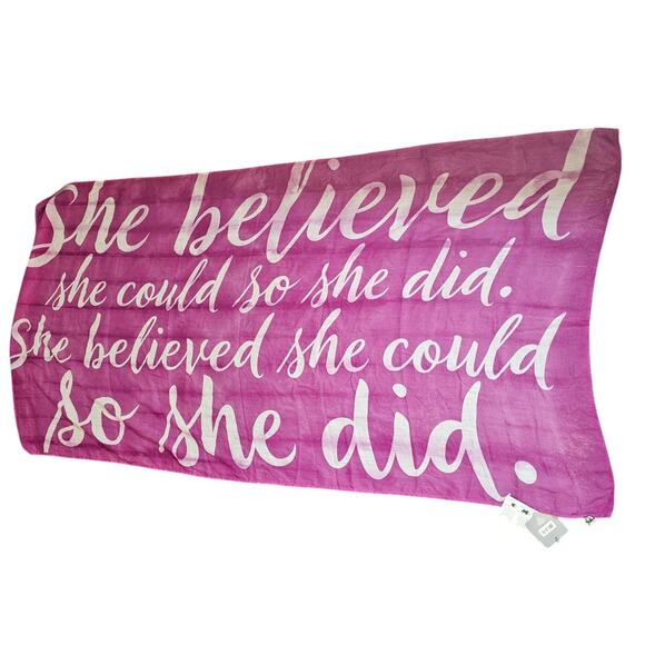 Hallmark Accessories - Hallmark She Believed She Could So She Did Large Scarf Wall Hanging Purple NEW